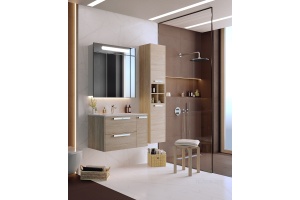 Шкаф-пенал Roca Lago светлый дуб - 2