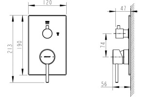 Смеситель Bravat Arc P69193C-2-ENG для ванны с душем - 2