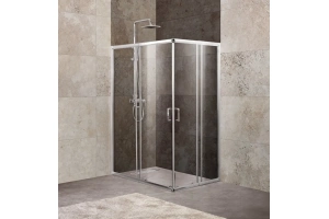 Душевая стенка BelBagno Unique 90х190 профиль хром стекло прозрачное - 2