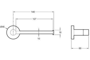 Держатель туалетной бумаги Jacob Delafon Eo E77824-CP - 2