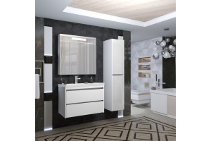 Тумба с раковиной Opadiris Фреш 80 белая - 2