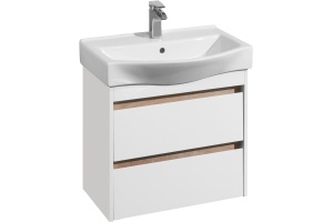 Тумба под раковину Aquaton Нортон 65 белый глянец - 2