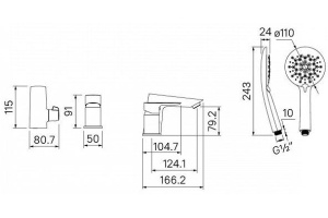 Смеситель на борт ванны Iddis Cloud CLOSB30i07 - 2