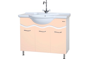 Мебель для ванной Bellezza Мари 105 белая/бежевая - 3