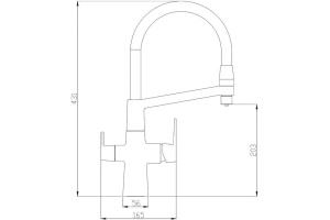 Смеситель Steel Hammer SH 818-6 BLACK BR для кухонной мойки - 2