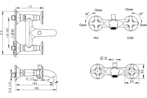 Смеситель Bravat Summer Rain F677111C-01 для ванны с душем - 3