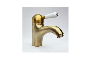 Смеситель для раковины Magliezza Grosso bianco бронза (50125-br)