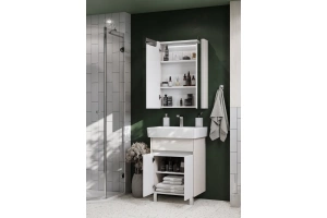 Комплект мебели напольный Aquaton Верди 60 белый-светлое дерево - 2