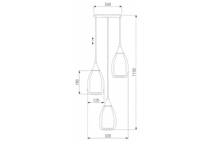 Подвесной светильник Eurosvet Cosmic 50085/3 золото - 3