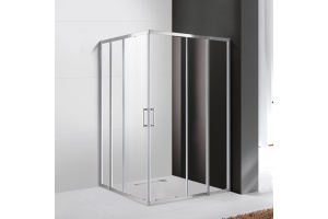 Душевой уголок Cezares Molveno 130х120 хром стекло прозрачное