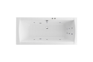 Ванна акриловая Excellent Aquaria Lux Line 180х80 с гидромассажем белый - хром