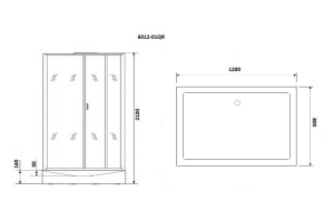 Душевая кабина Niagara Premium NG-6012-01QR 120х80х210 правая - 3