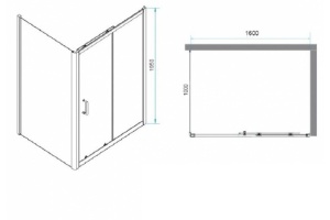 Душевой уголок RGW Passage PA-74 160x100 профиль хром стекло прозрачное - 3