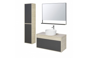 Комплект мебели Aquaton Лофт Урбан 80 светлое дерево-серый - 2