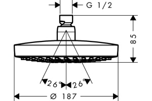Верхний душ Hansgrohe Croma Select S 26522000 хром - 3