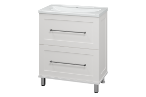 Тумба с раковиной Misty Марта 70 белая глянцевая