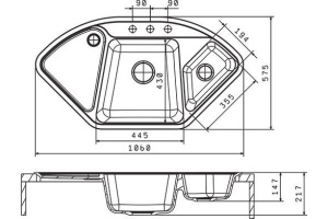 Мойка кухонная Florentina Капри шампань - 2