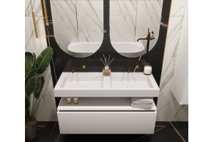 Раковина - столешница Armadi Art Flat 120 двойная белый матовый - 2