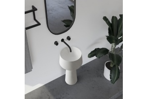 Раковина отдельностоящая ABBER Stein AS2508 белая матовая - 3