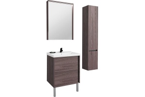 Зеркало-шкаф AQUATON Стоун 60 грецкий орех, с подсветкой - 3