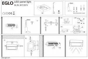 Накладной светильник Eglo ПРОМО Argolis-C 98172 - 2