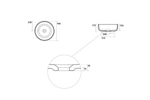 Kerasan Ciotola Раковина накладная С2 D46см, H17 см, без отв под смес, без перелива , цвет: белый матовый - 2