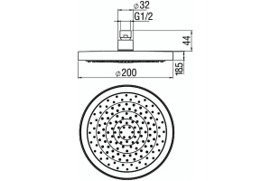 Верхний душ Nobili  (WE00139/94CR) - 2