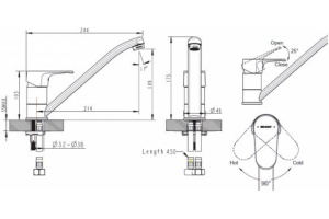 Смеситель Bravat Alfa F7120178CP-2 для кухонной мойки - 2