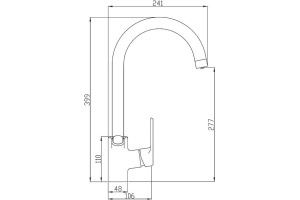 Смеситель Steel Hammer SH 901 SATIN для кухонной мойки - 2