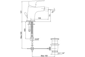 Смеситель для биде E.C.A. Tiera 102110195C1EX черный матовый - 2
