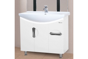 Тумба с раковиной Bellezza Лагуна 75 белая