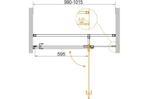 Душевая дверь в нишу Cezares Valvola B 1 100 C Cr - 3