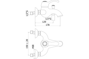 Смеситель Paffoni Flavia FA022BR для ванны - 2