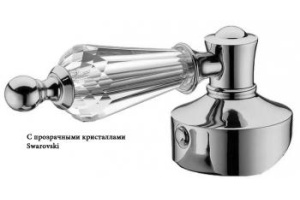 Смеситель для раковины Boheme Tradizionale хром с прозрачным кристаллом Swarovski - 2