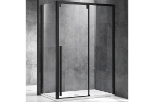 Душевой уголок Vincea Lugano 140х80 черный стекло прозрачное