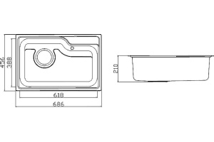 Мойка кухонная Seaman Eco Wien SWT-6845 - 2