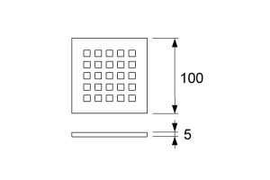 Декоративная решетка quadratum 100 х 100 мм - 2