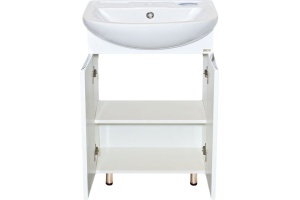 Тумба для комплекта Misty Лаванда 60 белая эмаль, прямая - 3