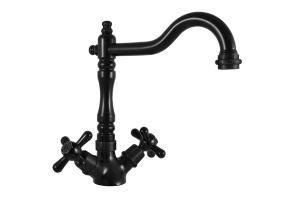 Смеситель для кухни Rav Slezak Morava retro черный матовый