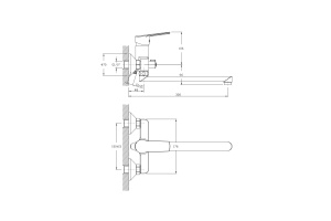 Смеситель для ванны RUSH Balearic (BA3935-51) - 2