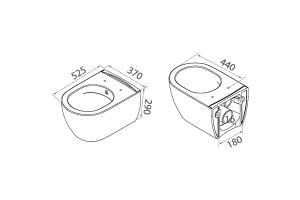 Унитаз подвесной Boheme Bianco с крышкой белый глянцевый - 2