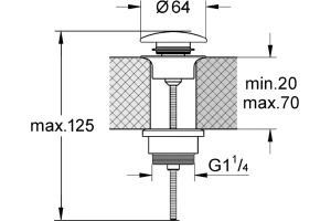 Донный клапан Kerasan Nolita белый матовый (923330) - 3