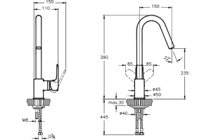 Смеситель для кухни VitrA Root Round хром - 2