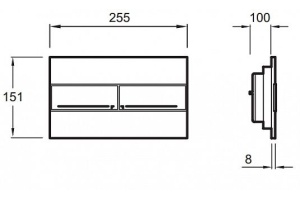 Кнопка смыва Jacob Delafon E4316-CP хром - 2