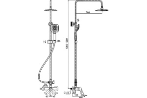 Душевая стойка Cezares Grace C CD 01 - 3