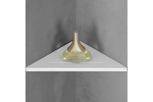 Угловая полка для ванной комнаты Abber Stein белая