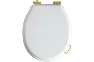 Сиденье для унитаза Boheme Vogue белый с петлями золото