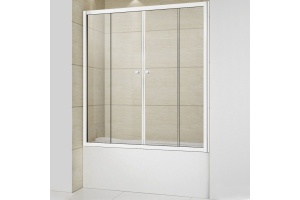 Шторка на ванну Cezares Relax VF-2-150/145-C-Bi стекло прозрачное