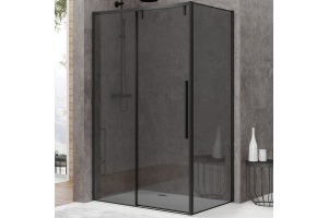 Душевой уголок Black&White Stellar Wind 80х120 черный матовый