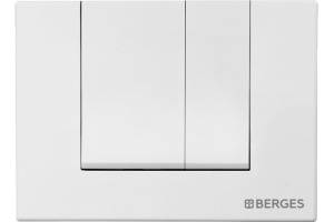 Кнопка смыва Berges Wasserhaus Novum S1 белый, глянец